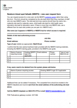 Newborn blood spot failsafe (NBSFS) – new user request form [Updated 4th May 2021]